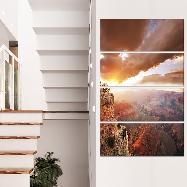 Grand Canyon under Thunderstorm Sky - Oversized Landscape Canvas Art