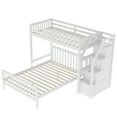 thumbnail image 6 of Harper & Bright Designs Solid Wood Twin Over Full Bunk Bed with 3 Storage, Wooden Loft Bed and Platform Bed Frame, Can be Separated into 2 Beds, 6 of 13