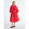 thumbnail image 2 of Free Assembly Women's and Women's Plus Shirred Yoke Midi Skirt, Size 0-26, 2 of 4