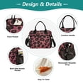 thumbnail image 3 of FORMRS Insulated Lunch Bag Unisex Large Capacity with Shoulder Strap, Deep Red Leopard Pattern, 3 of 6