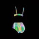 thumbnail image 4 of Traje de baño para mujer, traje de baño dividido reflectante colorido para mujer, bikini de cintura alta, traje de baño con luz nocturna, trajes de baño para mujer, 4 of 9