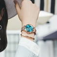 thumbnail image 5 of OLEVS Ladies Watches Rose Gold Mesh Strap Fashion Dress Japanese Quartz Waterproof Luminous Female Watches for Women Blue Dial, 5 of 13