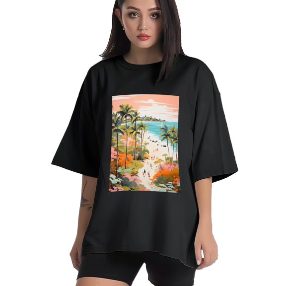 Plus Size Shirt for Women Black Tops for Women Short Sleeves Shirt for Women Beach T Shirt Crewneck Shirt for Women XS