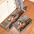 thumbnail image 3 of YIMEIS Retro red truck Fall Kitchen Mats Set of 3,Xmas Winter Seasonal Farmhouse Home Seasonal Decorations Rugs for Floor - 16''*24'' and 20''*30'' and 17''*47'' in, 3 of 10