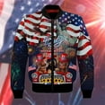 thumbnail image 2 of Chaqueta con estampado 3D del Día de la Independencia para hombre y mujer, estilo Harajuku, de manga larga, con cremallera y estampado de la bandera nacional de EE. UU., para primavera y otoño, Y2K, 2 of 4