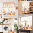 thumbnail image 7 of Fall Kitchen Curtains and Valance Set of 3, Autumn Pumpkin Kitchen Window Tier Curtains Floral Eucalyptus Leaves Farmhouse Window Valances Rod Pocket Panels for Fall Home Decor, 7 of 7