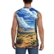thumbnail image 4 of Fotbe Western Desert Cactus Men's Camiseta sin Mangas Estampada para Hombres, Playera Casual para Gimnasio, Entrenamiento, Playa-Small, 4 of 7