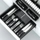 thumbnail image 5 of Organizador de cajones VaeFae, cubiertos de bambú, cocina, negro, 5 of 6