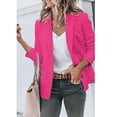 thumbnail image 5 of BRDFRL Women's Lined Blazers Business Casual Long Sleeve Blazer Open Front Lightweight Suit Jacket for Work Hot Pink 2XL, 5 of 6