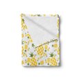 thumbnail image 2 of Green and Yellow Soft Flannel Fleece Throw Blanket, Rhombus Pineapple with Blooming Foliage Organic Food Design, Cozy Plush for Indoor and Outdoor Use, 50" x 70", Fern Green and Yellow, by Ambesonne, 2 of 5