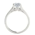thumbnail image 4 of Mauli Jewels Engagement Rings for Women 0.75 Carat Brilliant Cut Diamond Milgrained Engagement Ring 4 prong 14K Solid White Gold, 4 of 7