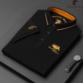 thumbnail image 2 of Camiseta de manga corta para hombre, Polo bordado, camiseta informal con cuello, 2 of 4