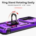 thumbnail image 6 of for Samsung Galaxy A13 4G Case Heavy Duty Military Grade Protection,Camera Lens Slide Protection & 360°Rotate Magnetic Car Mount Holder Kickstand Rugged Shockproof Drop Hard Shell,Purple, 6 of 9