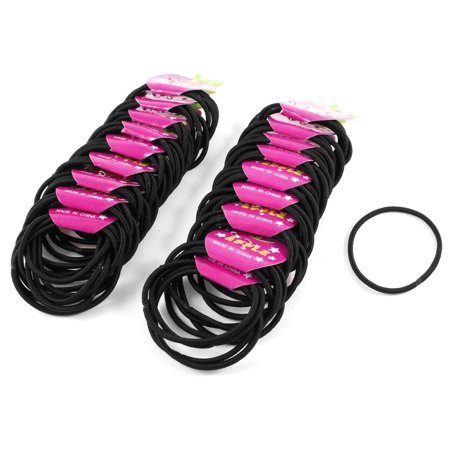80 Pcs Black Diy Hairstyle Elastic Hair Ties Bands Ponytail Holder