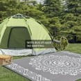 thumbnail image 6 of MJIAexp 6'x9' Gray Outdoor Rug Patio Rug Waterproof RV Outdoor Rug Camping Rugs Reversible Plastic Straw Rug Large Outdoor Mat for Camping, Balcony Apartment, Patio, Porch, Picnic, Beach, 6 of 9
