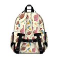 thumbnail image 3 of Football Megaphone Beige Pattern Cute School Backpack Bag for School with Padded Back and Adjustable Shoulder Straps 15.25"x11.5"x5.25", 3 of 5