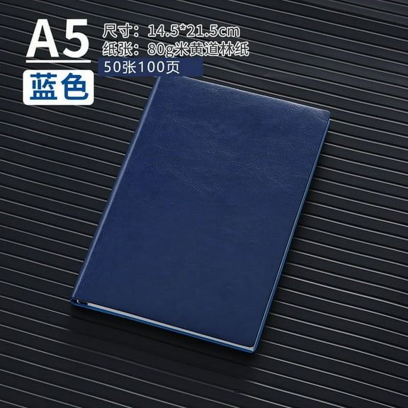 Namzi-b Leather Journal A5 Hardcover Notebook with Pen compartment, Leather for Women Men , Office, Work, Daily and Travel Diary Writing Journal - 50 sheets, 100 pages (Dark Blue)