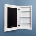 thumbnail image 2 of 14x24 Contemporary White Mirrored Medicine Cabinet by Fox Hollow Furnishings, 2 of 2
