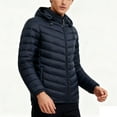 thumbnail image 3 of Chiccall Men’s Puffer Jacket with Detachable Hood Windproof Full Zip Insulated Warm Winter Coats, 3 of 7