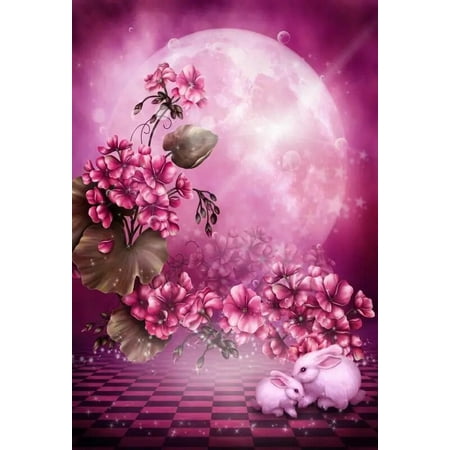 Image of Dreamy Wonderland Orient Style Cloudy Moon Party Decor Baby Scenic Photo Background Photo Backdrops For Photo Studio