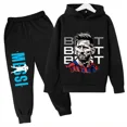 thumbnail image 3 of Conjunto de sudadera con capucha para niños y pantalones deportivos de 2 piezas para niños y niñas Ropa infantil con estampado de Messi Ropa de bebé, 3 of 5