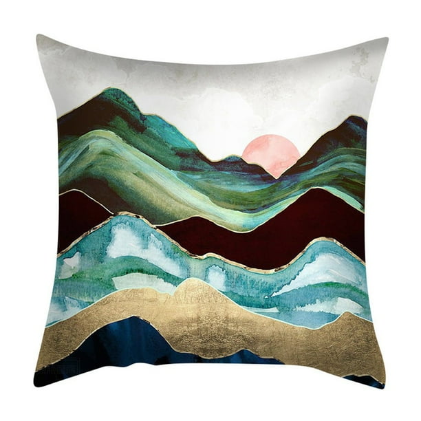 Geometric Mountain Sun Cushion Creative Pillowcase Decorative Pillows Home Decor Com - Mountain Home Decor Pillows Geometric Mountain Sun Cushion Creative Pillowcase Decorative Pillows Home Decor Com - Mountain Home Decor Pillows