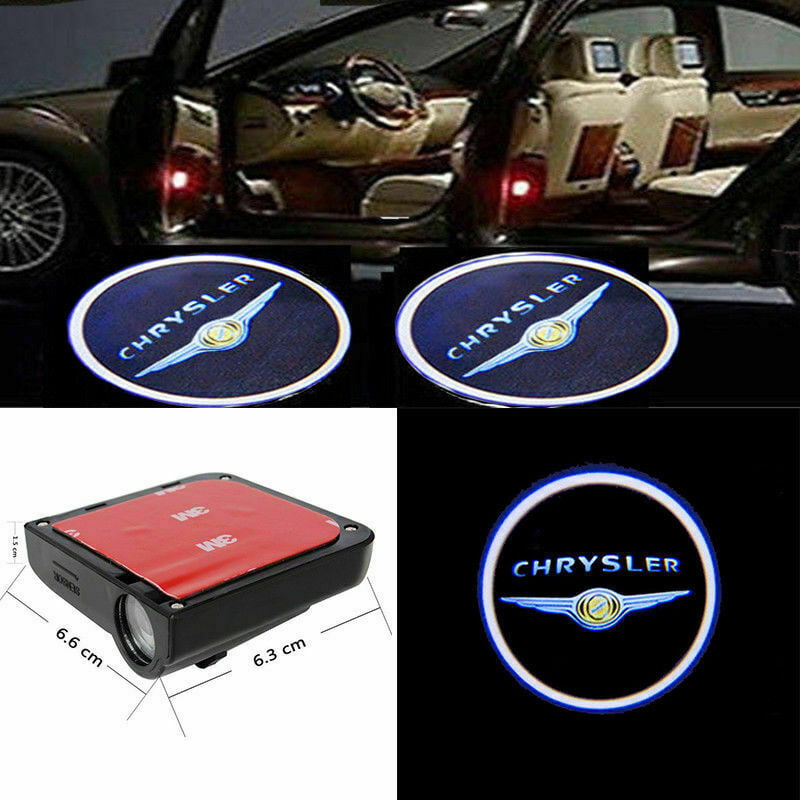 2Pcs For JEEP LOGO WIRELESS LED Car Door Step Courtesy Shadow Laser Lights