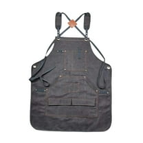 Colaxi Canvas Work Apron Gardening Apron for Workshop Mechanics Gardeners Carpenter Dark Grey