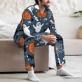 thumbnail image 7 of Picia Halloween Pattern Men’s Long-Sleeve Sleepwear Set - Soft 2-Piece Loungewear with Pockets, Comfy PJs for Relaxing Nights-XX-Large, 7 of 7
