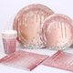 thumbnail image 1 of Decoraciones de fiesta de cumplea?os de boda de cubiertos desechables de oro rosa LingWen 1327533403917, 1 of 1