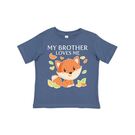

Inktastic My Brother Loves Me- Little Fox Gift Toddler Boy or Toddler Girl T-Shirt