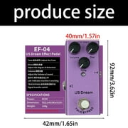 Compact Guitar Effects Processor Single Type 9V Electric Guitar Effect Pedal Musical Instrument Accessories Enduring