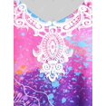 thumbnail image 4 of Tank Top de Escote Pico con Panel de Encaje de Bloqueo de Color Rosegal  Camisetas sin mangas de talla grande, 4 of 5