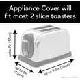 thumbnail image 3 of Ritz Premium Universal Two Slice Toaster Cover, 11.25" x 5.75" x 7", Polyester and Cotton Quilted, Fingerprint Protector, Super Soft Appliance Cover and Dust Cover, Graphite, 3 of 7