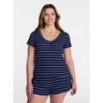 thumbnail image 2 of Joyspun Women’s Modal Blend Ribbed Henley Sleep Top, Sizes XS-3X, 2 of 6