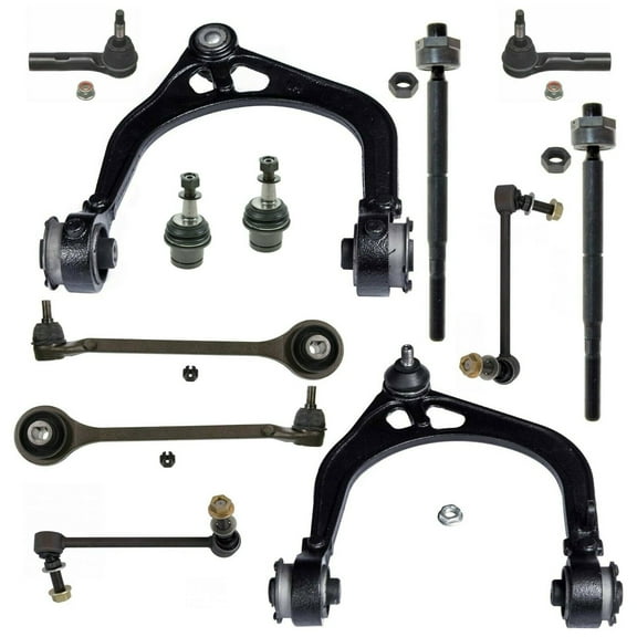 12 Pc Upper & Lower Control Arms, Sway Bar Links, Tie Rod Ends, Lower Ball Joints Adjustable, Suspension Kit Fits select: 2005-2006 CHRYSLER 300C, 2006-2010 DODGE CHARGER
