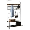 thumbnail image 1 of Basicwise QI004377 Vintage Brown Coat Rack Hall Tree with Storage for Entryway With 10 Hooks and Storage, 1 of 1