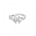 thumbnail image 1 of Silver Elegant Four-leaf Clover Simple Ring Women Silver, 1 of 4