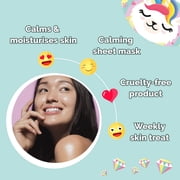 Llamacorn Sheet Masks by 7th Heaven for Kids - 4 Pc Mask