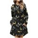 thumbnail image 1 of Sudaderas con capucha de Navidad para mujer Otoño Invierno Estampado de Navidad Costura a cuadros Sudadera con capucha con bolsillos Pompotops gfhjh13459, 1 of 8