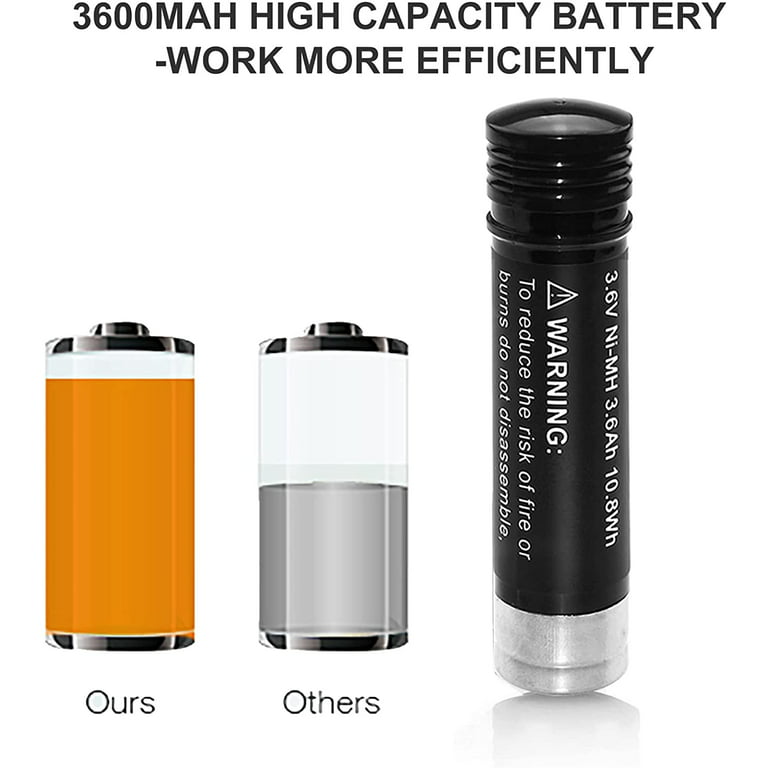 3600mAh Versapak Battery Replacement for Black and Decker 3.6V Battery  VP100 VP110 VP130 VP100C VP105 VP105C VP110C VP143