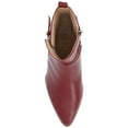 thumbnail image 5 of Journee Womens Estelle Stacked Heel Pointed Toe Booties, Widths Available, 5 of 10