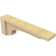 thumbnail image 5 of 3"W x 18"D x 6"H Thin Warren Rough Cedar Woodgrain TimberThane Corbel, Primed Tan, 5 of 6