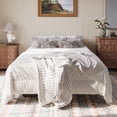 thumbnail image 4 of Einfach Queen Bed Frame, 12'' Metal Platform Bed with Ample Under-Bed Storage Space, Heavy Duty, No Box Spring Needed, White, 4 of 11