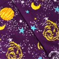 thumbnail image 3 of Purple Outer Space Socks With Planets (Adult Large - Men's Shoe Sizes 8-12) from the Sock Panda, 3 of 4