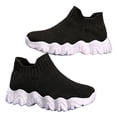 thumbnail image 5 of Zanarzt Boys Basketball Sneakers Boys Girls Shoes Kids Tennis Athletic Running Footwear Slip On Walking Breathable Lightweight Sneakers Black,US 2.5, 5 of 5