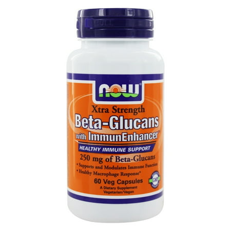 NOW Foods - Beta-Glucans with ImmunEnhancer Xtra Strength 250 mg. - 60 Vegetarian (Best Beta Glucan Product)
