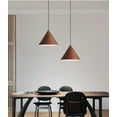 thumbnail image 7 of Minimalism Wood Pattern Metal Pendant Lamp for Kitchen Island, Cone Shape Simple Rustic Pendant Lighting for Above Sink, Pendant Light for Dining Room, Pendant Light Fixture for Over Table, 7 of 7