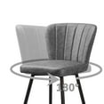 thumbnail image 2 of Kithkasa 25 inch Counter Stools,Full Back Leather,Black Finish,Set of 2,Grey, 2 of 7