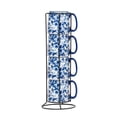 thumbnail image 2 of 10 Strawberry Street Bella Espresso Demitasse Stack, Blue Peonies, Set of 4, 2 of 3